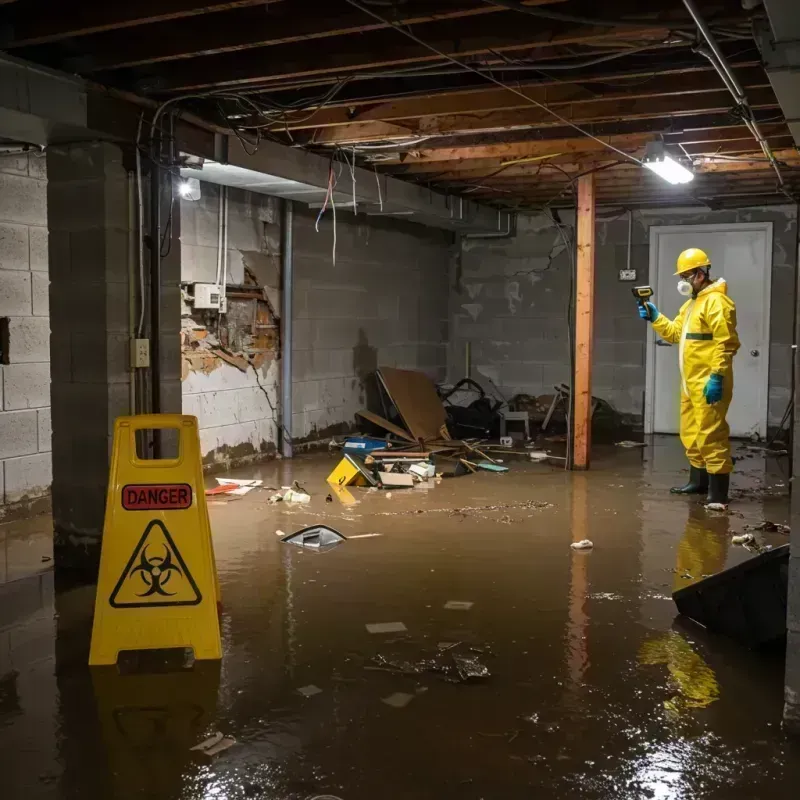 Flooded Basement Electrical Hazard in Butler County, KY Property