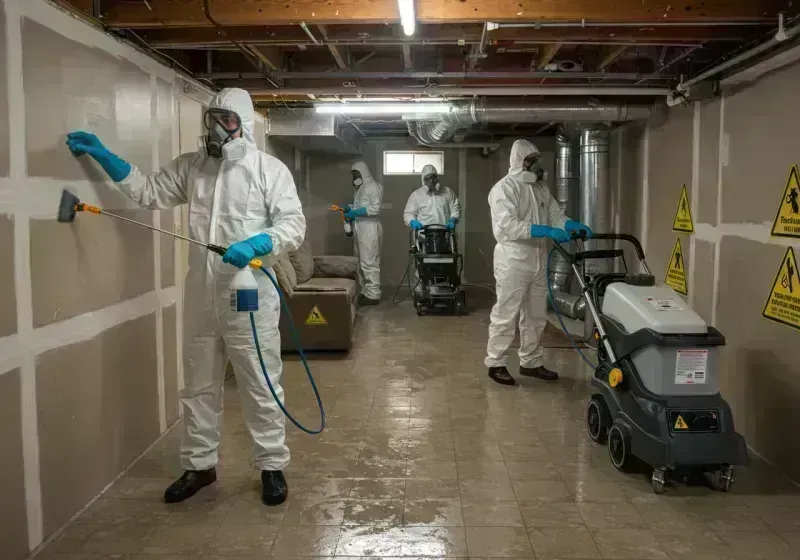 Basement Moisture Removal and Structural Drying process in Butler County, KY